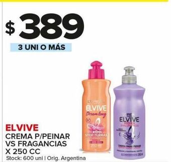 Carrefour Maxi Crema para peinar elvive x 250cc oferta