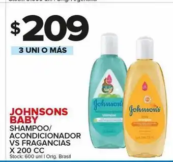 Carrefour Maxi Shampoo/acondicionador johnson's baby x 200cc oferta