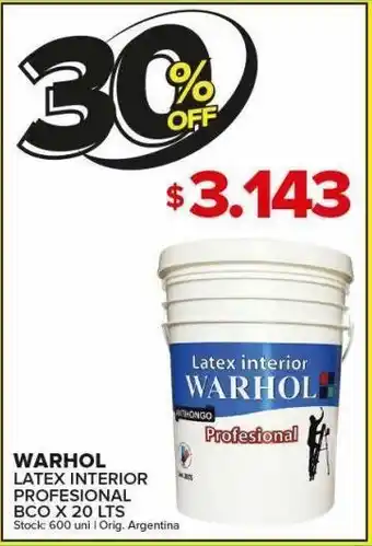 Carrefour Maxi Látex interior warhol x 20l oferta