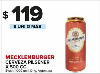 Carrefour Maxi Cerveza pilsener mecklenburger x 500cc oferta