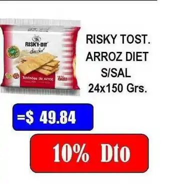 Dulcenter Risky Tost. Arroz Diet S/Sal 24.150 grs oferta