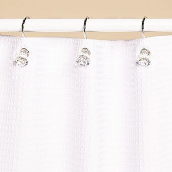 Ganchos para cortina de baño cromados cristal