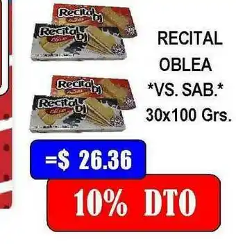 Recital Oblea vs.sab 30x100 grs