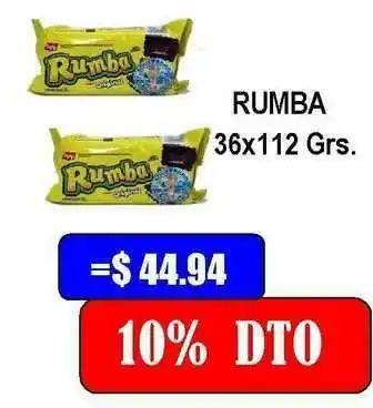 Dulcenter Rumba 36x112 grs oferta
