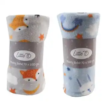 Coto Manta bebe polar varios diseños estampado animales 70x100 cm oferta