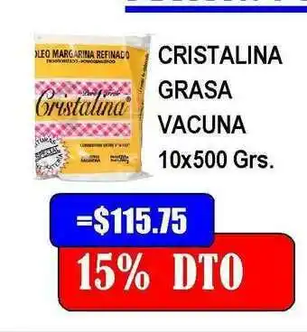 Dulcenter Cristalina Grasa Vacuna 10x500 grs oferta