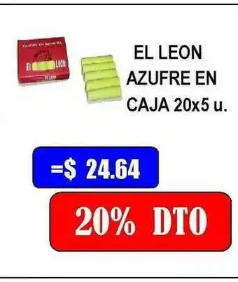 Dulcenter El Leon Azufre En Caja 20x5 u oferta