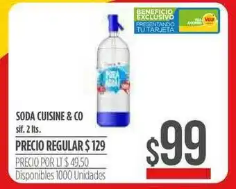 Supermercados Vea Soda Cuisine & Co Sif 2 lts oferta