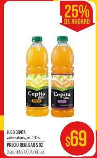 Supermercados Vea Jugo Cepita 1,5 lts oferta