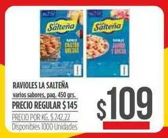 Supermercados Vea Ravioles La Salteña 450 grs oferta