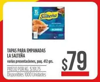 Supermercados Vea Tapas Para Empanadas La Salteña 412 grs oferta