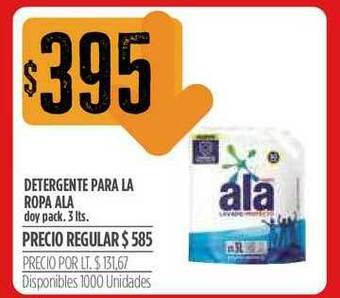 Supermercados Vea Detergente Para La Ropa Ala 3 lts oferta