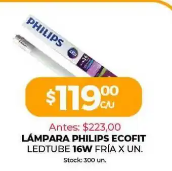 Supermercados Tadicor Lámpara Philips Ecofit Ledtube 16W 300 un oferta