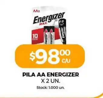 Supermercados Tadicor Pila AA Energizer 1,000 un oferta