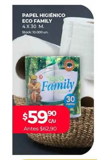 Supermercados Tadicor Papel Higiénico Eco Family 4x30 m oferta
