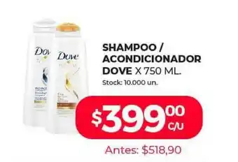 Supermercados Tadicor Shampoo - Acondicionador Dove x750 ml oferta