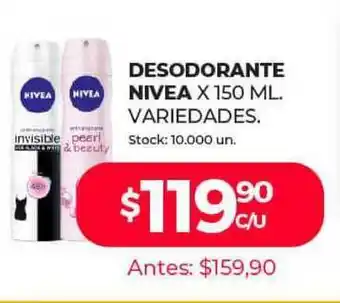 Supermercados Tadicor Desodorante Nivea x150 ml oferta