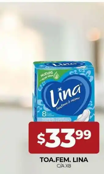 Supermercados Tadicor Toa.Fem. Lina c/a x8 oferta