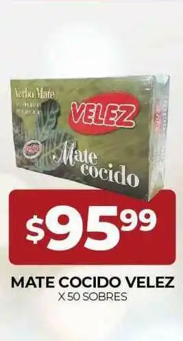Supermercados Tadicor Mate Cocido Velez x50 sobres oferta