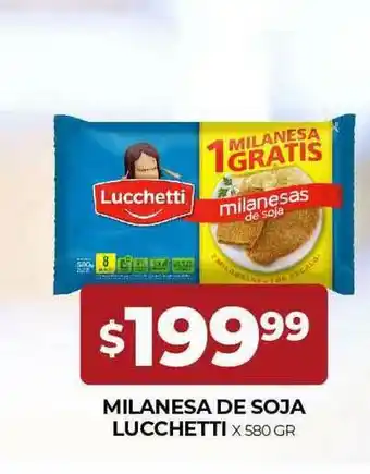 Supermercados Tadicor Milanesa De Soja Lucchetti x580 gr oferta