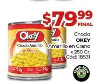 Diarco Okey Choclo Amarillo en Grano x 280gr oferta