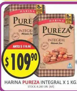 Supermercados Becerra Harina Pureza Integral x1 kg oferta