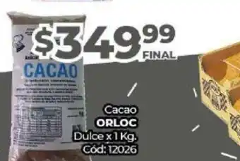 Diarco Orloc Cacao Dulce x 1 kg. oferta