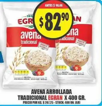 Avena Arrollada Tradicional Egran x400 gr