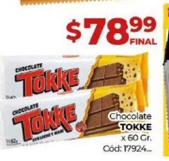 Diarco Tokke Chocolate x 60 gr oferta