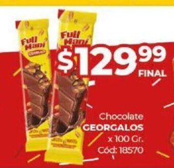 Diarco Georgalos Chocolate x 100 Gr oferta
