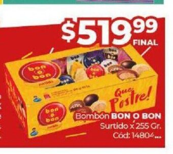 Diarco Bon o Bon Bombón Surtido x 255 Gr oferta