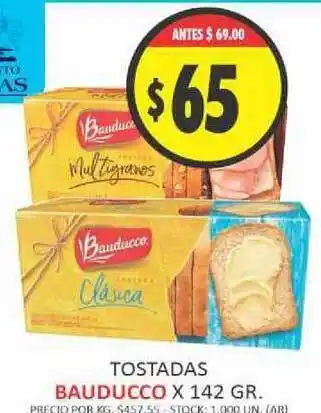 Supermercados Becerra Tostadas Bauducco x 142 gr oferta