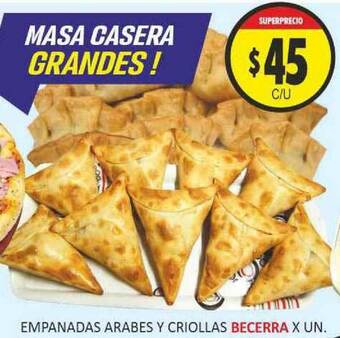 Supermercados Becerra Empanadas Arabes Y Criollas Becerra x un oferta