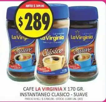Supermercados Becerra Cafe La Virginia Instantaneo Clasico - Suave x170 gr oferta