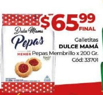 Diarco Dulce Mamá Galletitas Pepas Membrillo x 200 Gr. oferta