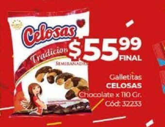Diarco Celosas Galletitas Chocolate x 110 Gr oferta