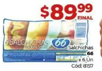 Diarco 66 Salchichas x 6un oferta