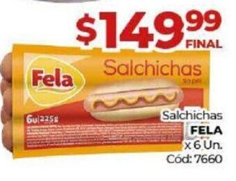 Diarco Fela Salchichas x 6 Un. oferta