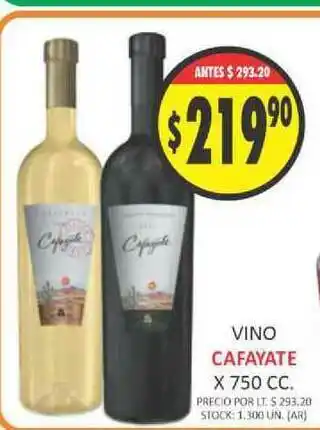 Supermercados Becerra Vino Cafayate x750 cc oferta
