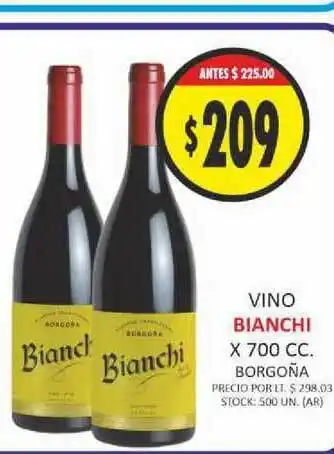 Supermercados Becerra Vino Bianchi x700 CC oferta