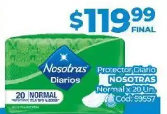 Diarco Nosotras Protector Diario Normal x 20 Un oferta