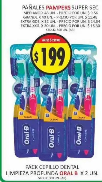 Supermercados Becerra Pack Cepillo Dental Limpieza Profunda Oral B x2 un oferta