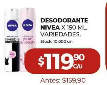 Desodorante Nivea x150 ml