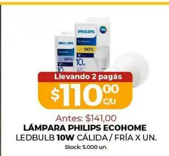 Super MAMI Lámpara Philips Ecohome Ledbulb 10W x5.000 un oferta