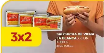 Super MAMI Salchicha De Viena La Blanca x6 un 190 g oferta