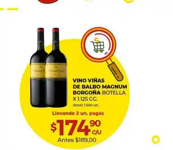 Super MAMI Vino Viñas De Balbo Magnum Borgoña x1.125 un oferta