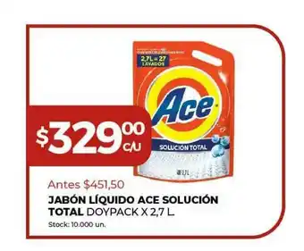 Jabón Líquido Ace Solución Total x2.7 l