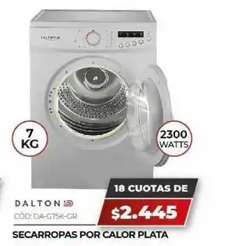 Dalton Secarropas Por Calor Plata 7 kg 2300 watts