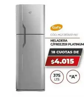Novogar Gafa Heladera C-Freezer Platinum 375 LTS oferta