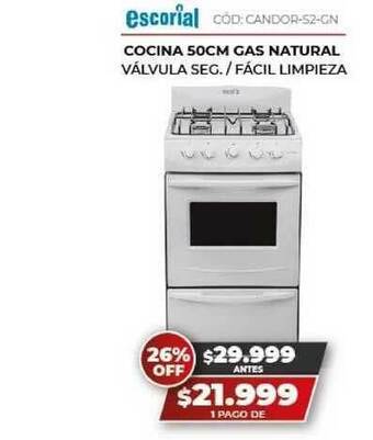 Novogar Escorial Cocina 50CM Gas Natural oferta